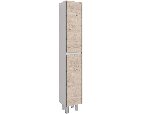 Шкаф пенал Lemark Combi 35 LM03C35P-dub подвесной Дуб кантри Белый глянец