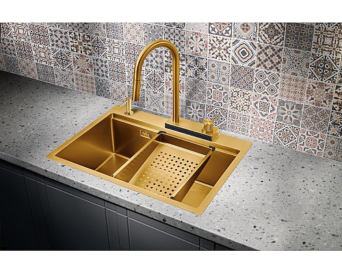 Кухонная мойка Milacio Denia 68 MC.77418 Золото Кухонная мойка Milacio Denia 68 MC.77418 Золото