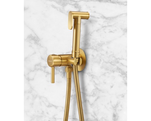 Гигиенический душ со смесителем Milacio Ultra MCU.850.GD Брашированное золото