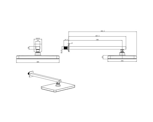 Верхний душ Aquatek AQ2081CR Хром