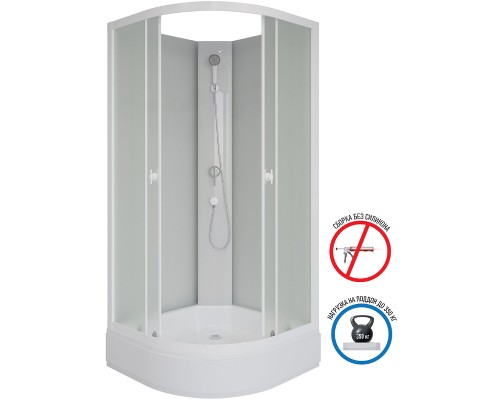 Душевая кабина Niagara Promo 90x90 P90/26/MT/BK без гидромассажа