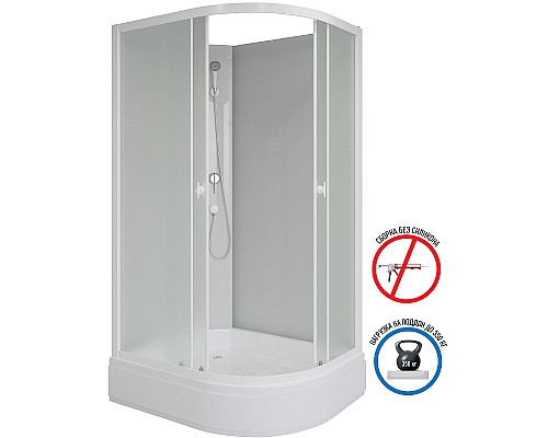 Душевая кабина Niagara Promo 100x80 L P100/80/26L/MT/BK без гидромассажа