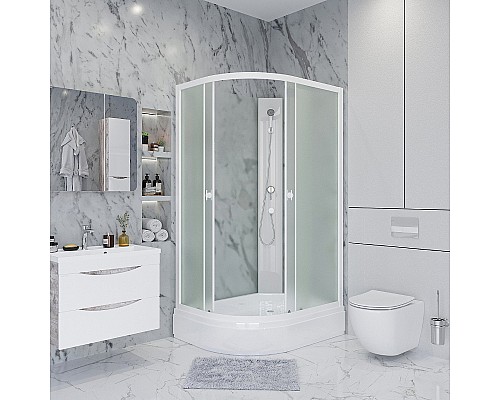 Душевая кабина Niagara Promo 110x80 R P110/80/26R/MT/BK без гидромассажа