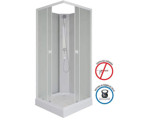 Душевая кабина Niagara Promo 90x90 P90/13Q/MT/BK без гидромассажа