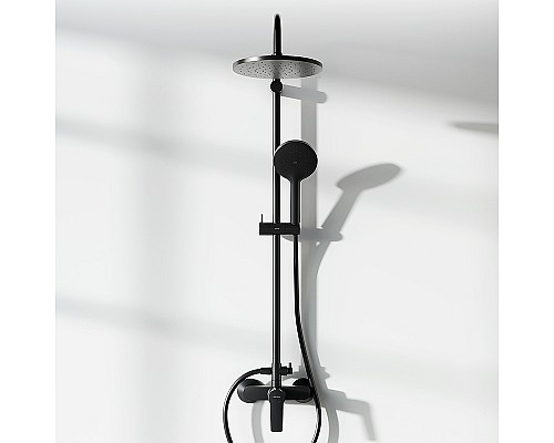 Душевая система Damixa Jupiter 977710300 Черная матовая