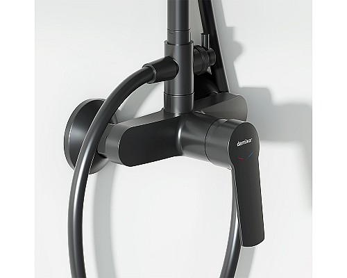 Душевая система Damixa Jupiter 977710300 Черная матовая