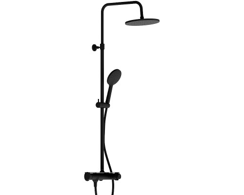 Душевая система Damixa Jupiter 977750300 с термостатом Черная матовая