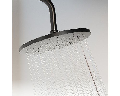 Душевая система Damixa Jupiter 977750300 с термостатом Черная матовая