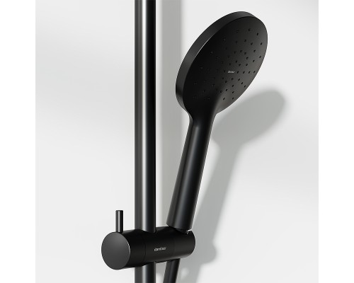 Душевая система Damixa Jupiter 977750300 с термостатом Черная матовая