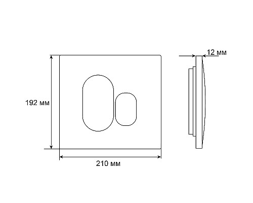 Клавиша смыва Grossman Galaxy 800.T1.01.110.110 Хром матовый