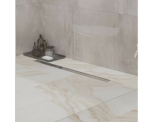 Душевой лоток Paini Slim Line 600 CH600SL с решеткой Хром глянец / под плитку