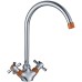 Смеситель для кухни Decoroom DR51028-Orange Хром Оранжевый
