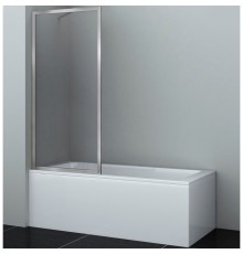 Шторка на ванну WasserKRAFT Abens 80 20W01-80 BN Fixed WasserSchutz профиль Никель стекло прозрачное