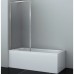 Шторка на ванну WasserKRAFT Abens 80 20W01-80 BN Fixed WasserSchutz профиль Никель стекло прозрачное