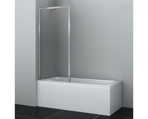 Шторка на ванну WasserKRAFT Abens 80 20W01-80 BN Fixed WasserSchutz профиль Никель стекло прозрачное