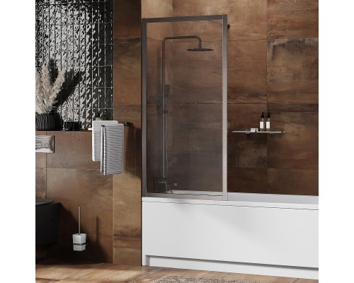 Шторка на ванну WasserKRAFT Abens 80 20W01-80 BN Fixed WasserSchutz профиль Никель стекло прозрачное