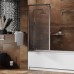 Шторка на ванну WasserKRAFT Abens 80 20W01-80 BN Fixed WasserSchutz профиль Никель стекло прозрачное