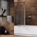 Шторка на ванну WasserKRAFT Abens 80 20W01-80 BN Fixed WasserSchutz профиль Никель стекло прозрачное