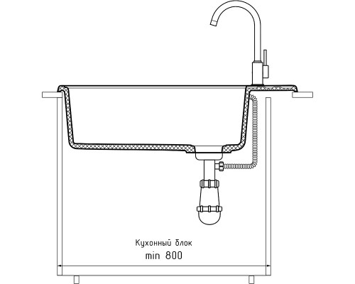 Кухонная мойка GranFest Quarz GF-ZL51 Белая