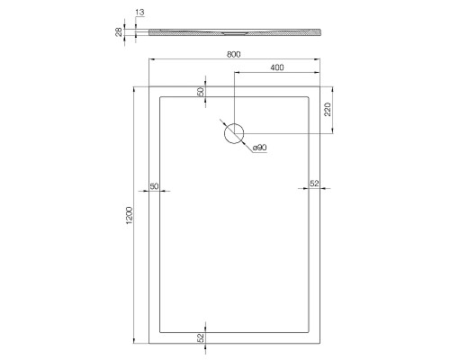 Душевой поддон из искусственного камня Aquaton Калифорния М 120x80 1A737636CA010 Белый