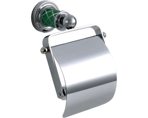 Держатель туалетной бумаги Boheme Murano 10901-GR-CR с крышкой Хром Бирюзовый