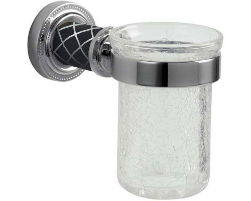 Стакан для зубных щеток Boheme Murano 10904-B-CR Хром Черный