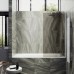 Шторка на ванну Maybah Glass 300x1400 в широком профиле Белый стекло бронзовое матовое