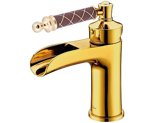 Смеситель для раковины Boheme Vogue 211-MR-CH Золото
