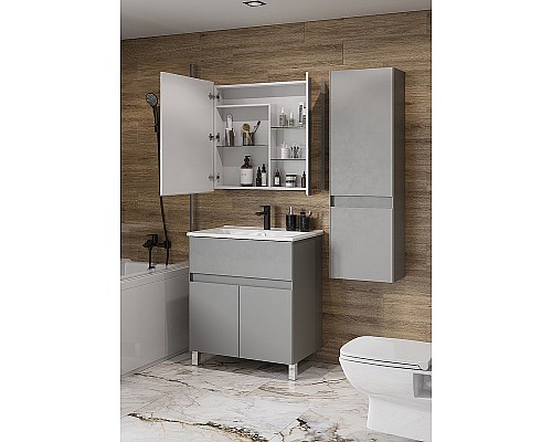 Тумба под раковину Aquaton Форест 75 1A278301FR4D0 Туманный серый