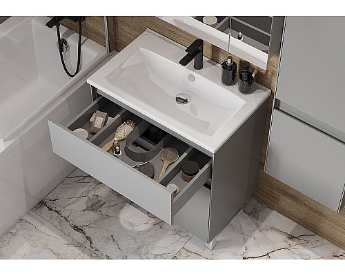 Тумба под раковину Aquaton Форест 75 1A278301FR4D0 Туманный серый