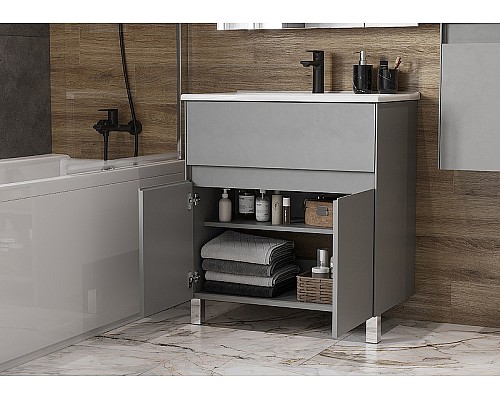 Тумба под раковину Aquaton Форест 75 1A278301FR4D0 Туманный серый