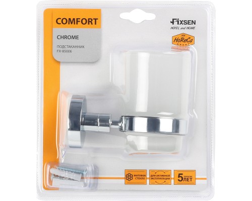 Стакан для зубных щеток Fixsen Comfort Chrome FX-85006 Хром
