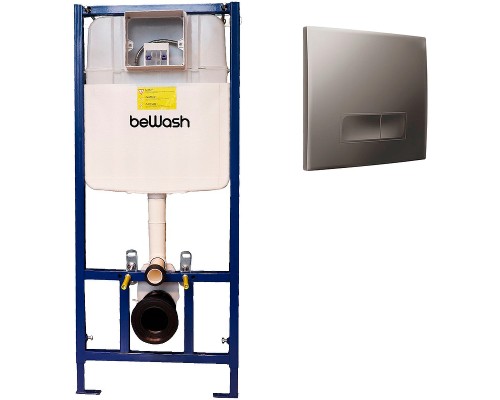 Инсталляция beWash BW74 K500RZVP0400MKK00000 для унитаза с клавишей смыва Хром матовый