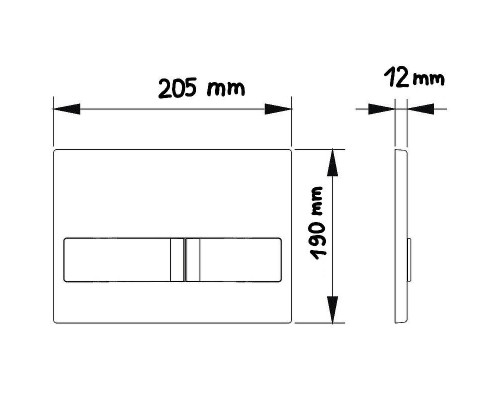 Инсталляция beWash BW74 K500RZVP0500SYC00000 для унитаза с клавишей смыва Черное стекло Хром