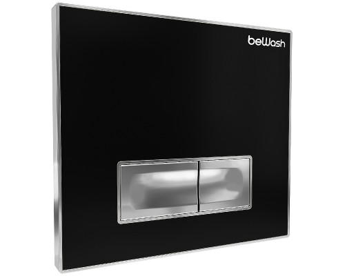 Инсталляция beWash BW74 K500RZVP0500SYC00000 для унитаза с клавишей смыва Черное стекло Хром