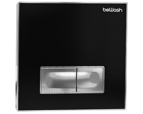Инсталляция beWash BW74 K500RZVP0500SYC00000 для унитаза с клавишей смыва Черное стекло Хром