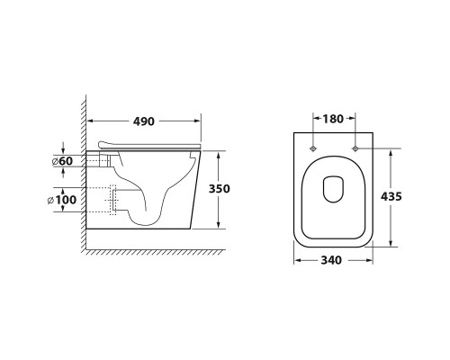 Унитаз Owl 1975 Vatter Ruta-H mini TOWLT190403S подвесной с сиденьем Микролифт