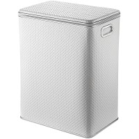 Корзина для белья Geralis PWH-S Punto Белая, кант Хром, большая