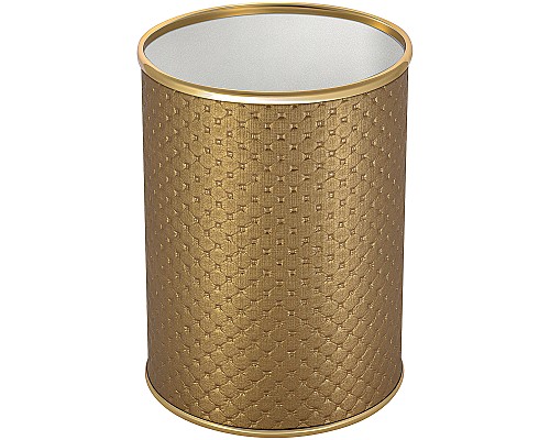 Ведро для мусора Geralis M-PGG-B Punto Золото, кант Золото, 3 л