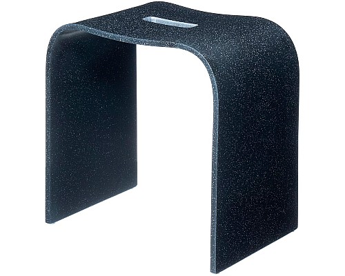 Стульчик для ванной Geralis T-B-V Черный с вырезом