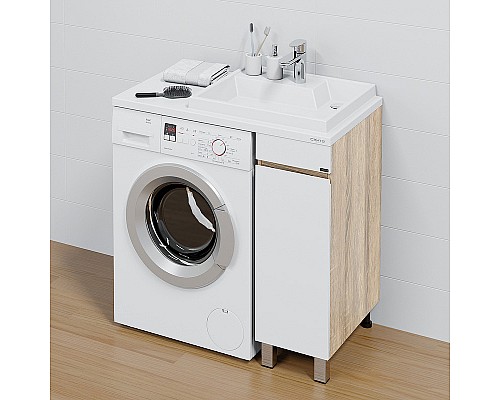 Тумба под раковину СанТа Марс 90 700397 Белая Янтарное дерево