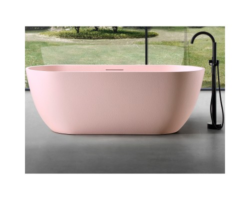 Ванна из искусственного камня Abber Frankfurt 170x75 AM9941MP Розовая матовая без гидромассажа