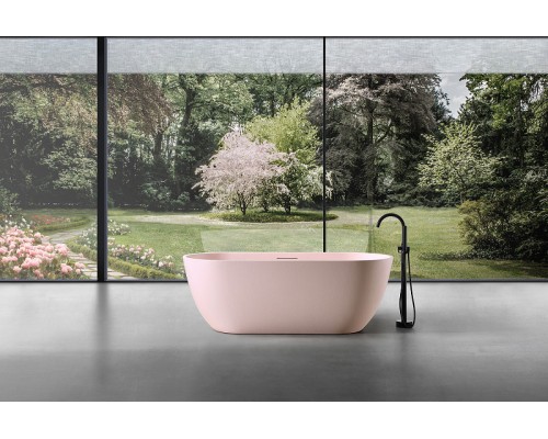 Ванна из искусственного камня Abber Frankfurt 170x75 AM9941MP Розовая матовая без гидромассажа