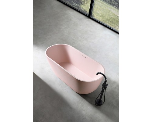 Ванна из искусственного камня Abber Frankfurt 170x75 AM9941MP Розовая матовая без гидромассажа
