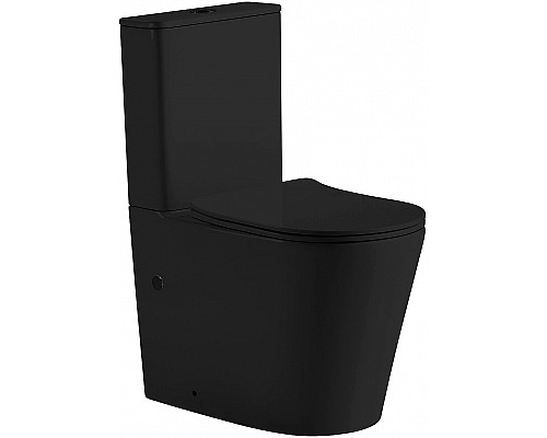 Унитаз компакт Abber Bequem AC1112TMB Черный матовый с бачком и сиденьем Микролифт