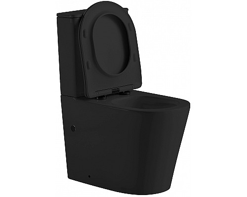Унитаз компакт Abber Bequem AC1112TMB Черный матовый с бачком и сиденьем Микролифт