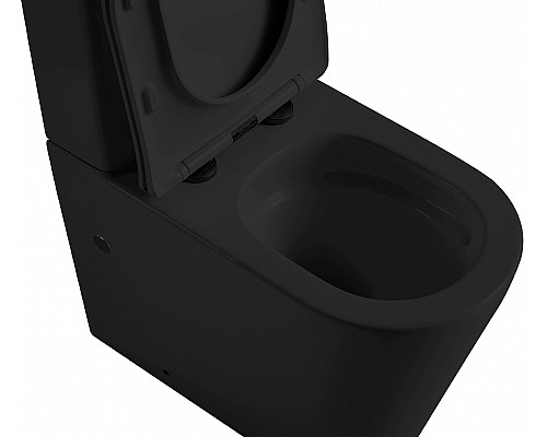 Унитаз компакт Abber Bequem AC1112TMB Черный матовый с бачком и сиденьем Микролифт