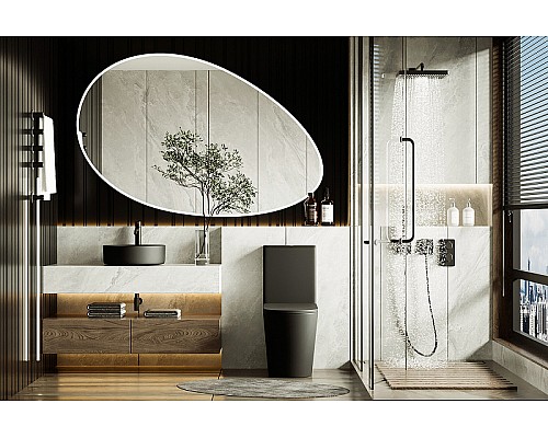 Унитаз компакт Abber Bequem AC1112TMB Черный матовый с бачком и сиденьем Микролифт