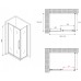 Душевой уголок Abber Schwarzer Diamant 130x70 профиль Черный стекло матовое