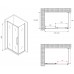 Душевой уголок Abber Schwarzer Diamant 140x80 профиль Черный стекло матовое